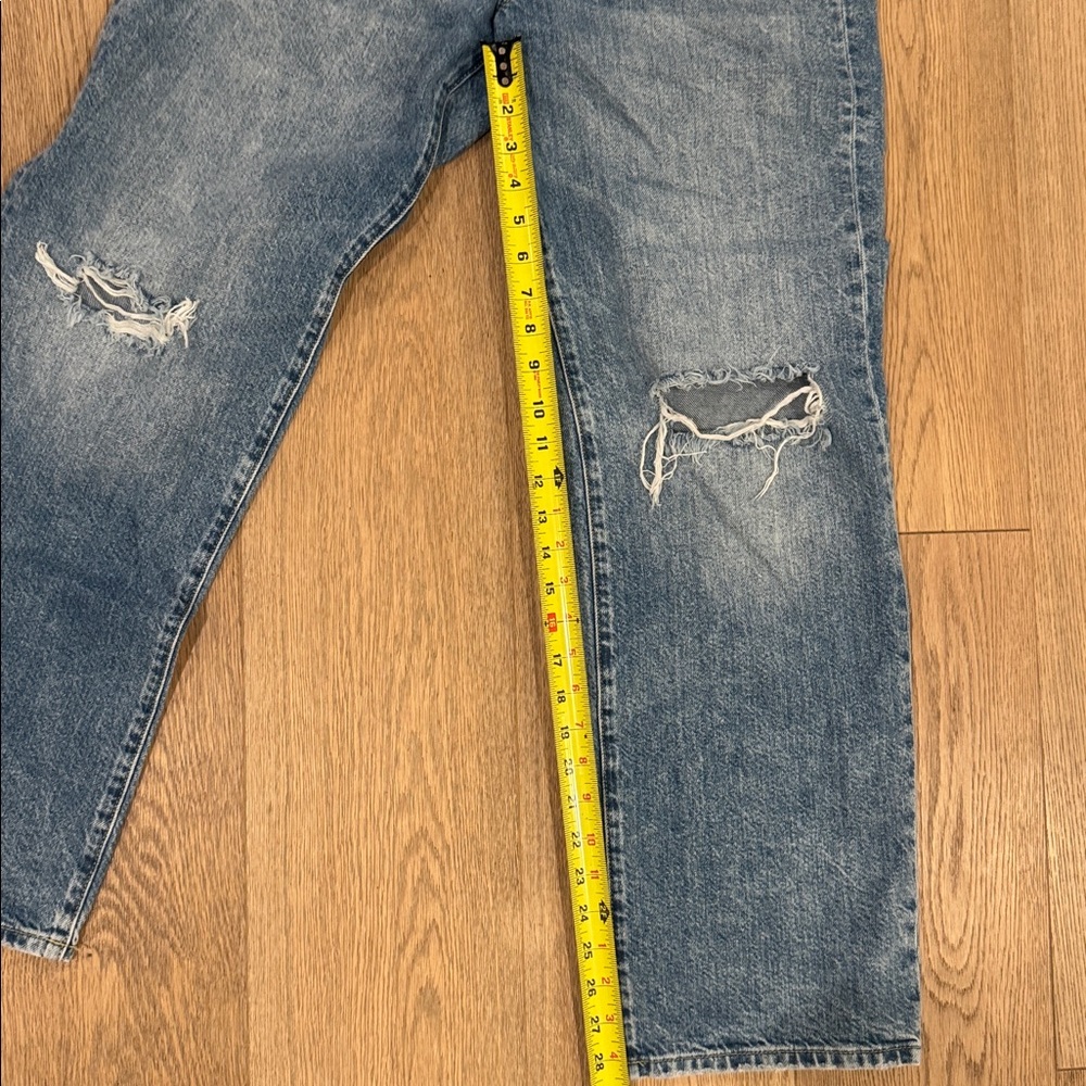 Pilcro Distressed Soft, Relaxed Denim Jeans - Picture 6 of 7